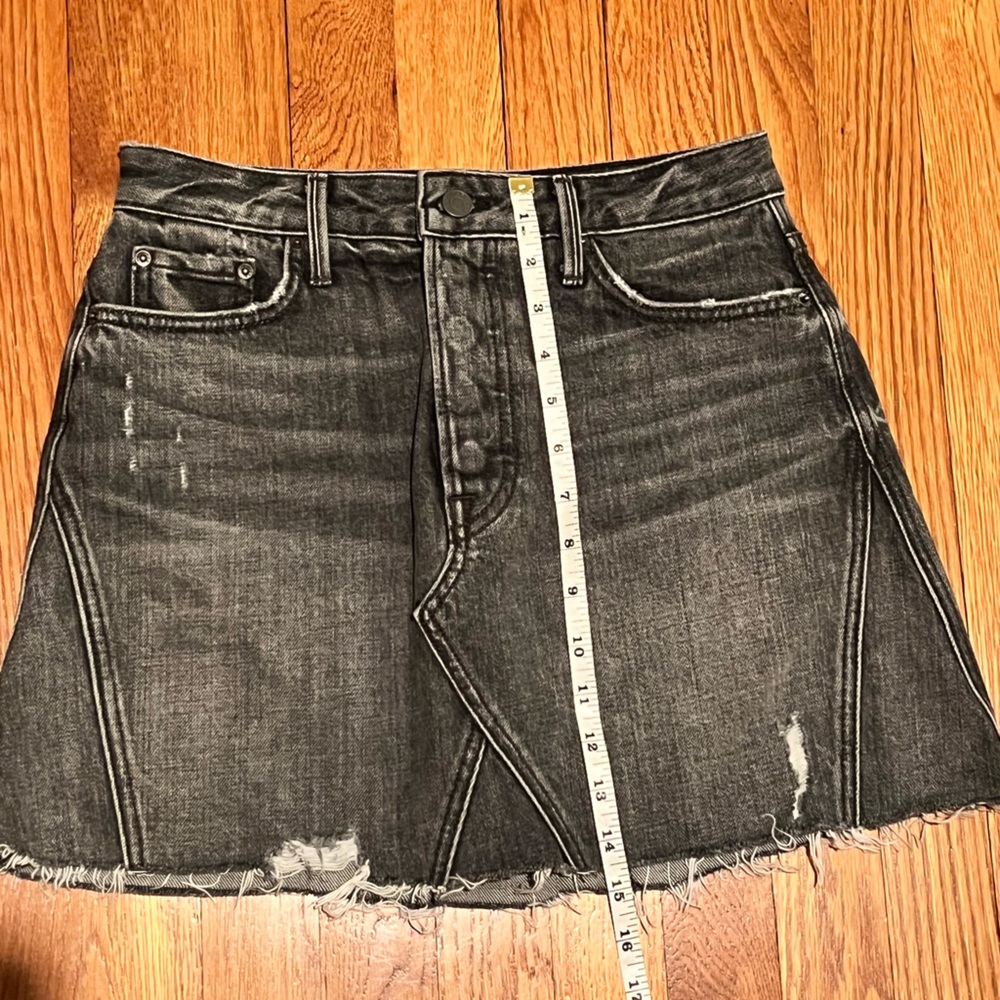 Black denim short skirt- GRLFRND brand